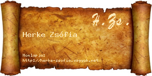 Herke Zsófia névjegykártya